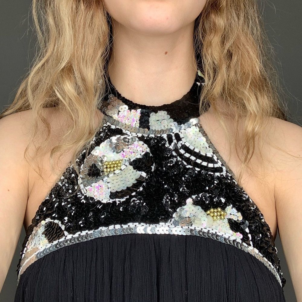 Vintage Beaded silk Nina Austin dress
